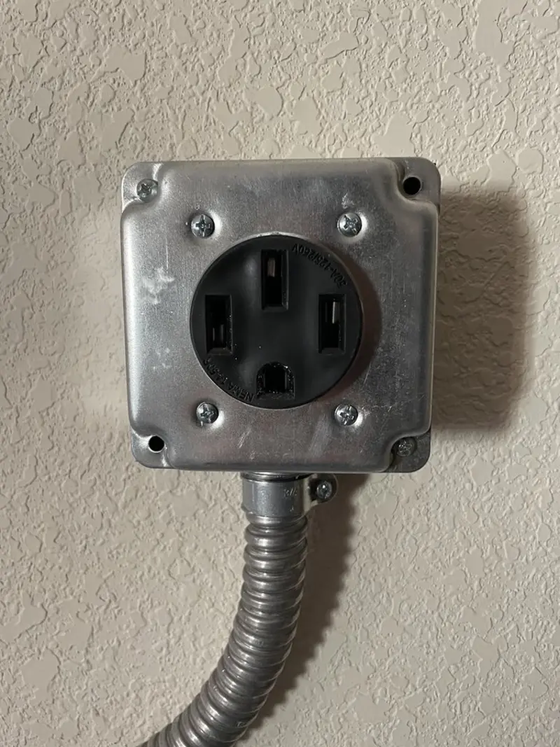 NEMA 14-50 outlet installed for Smart Home Electrical in Ammon